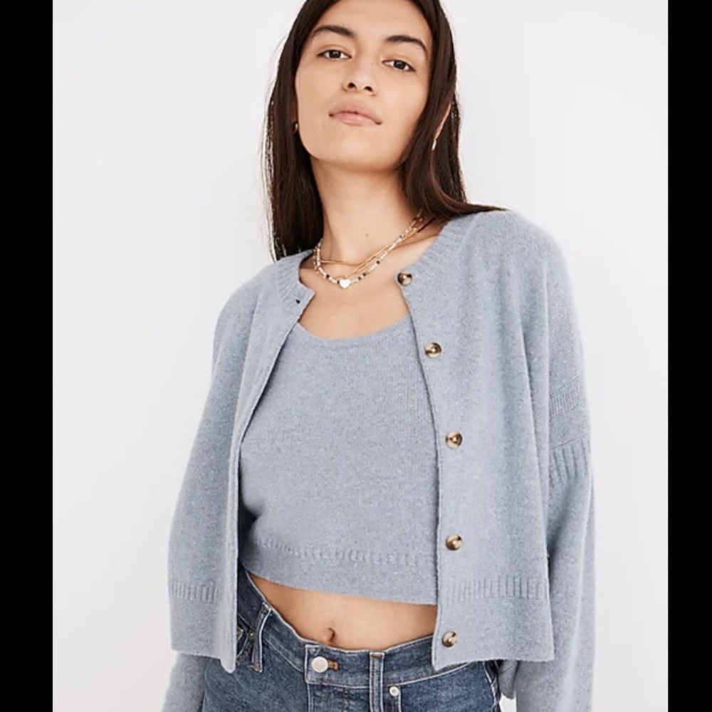 Madewell Clemence Cropped Cardigan Sweater